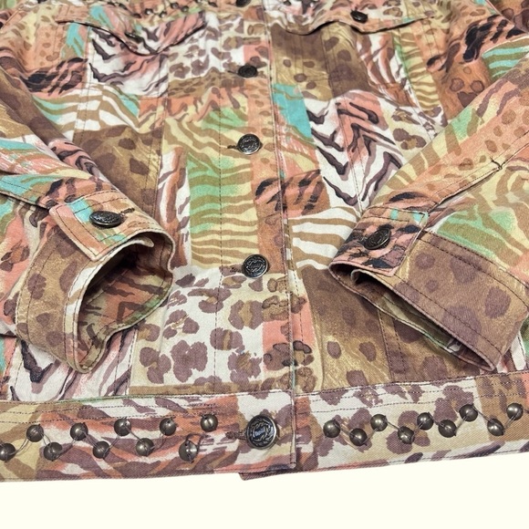 MULTIPLES Animal Print Button-Up Lined Jacket Women's Size XL - Picture 12 of 16